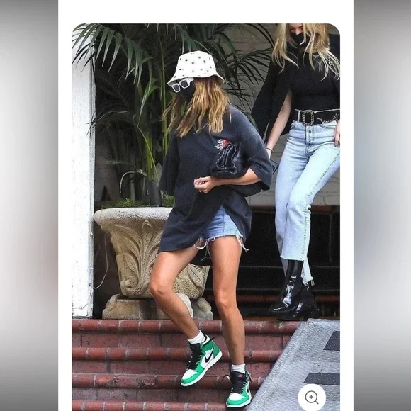 Women’s Air Jordan 1 Retro High OG Lucky Green as seen on Hailey Bieber